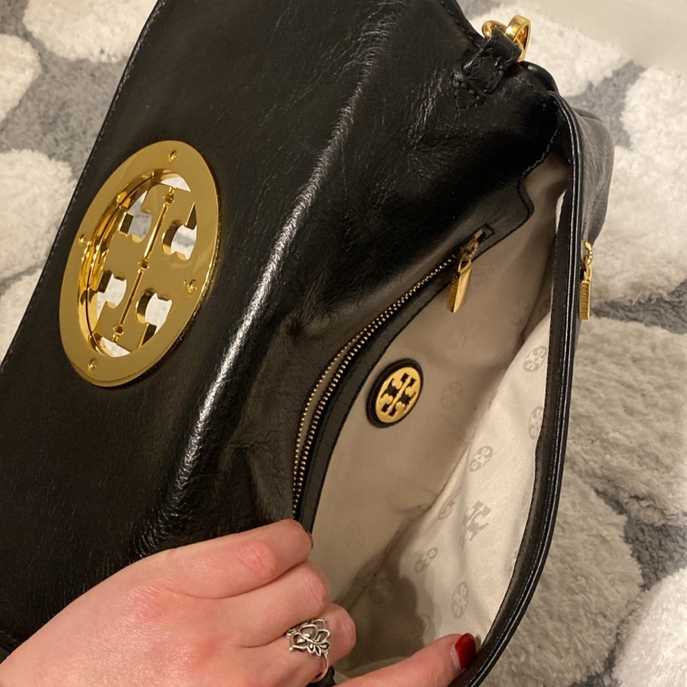 Tory Burch Black and Gold Crossbody Bag - Picture 10 of 11